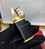 Wholesale Cartier Lighter Replica Black and Gold Case